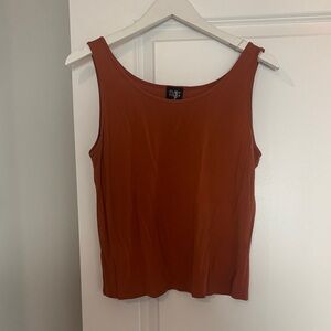 Eileen Fisher 100% Silk Terracotta Tank Top
